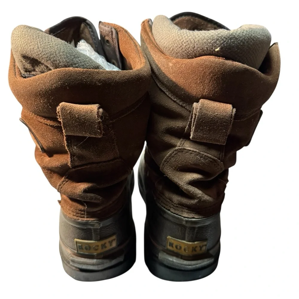 Vintage Rocky Men's 8 Brown Aged Insulated Rain & Snow Boots